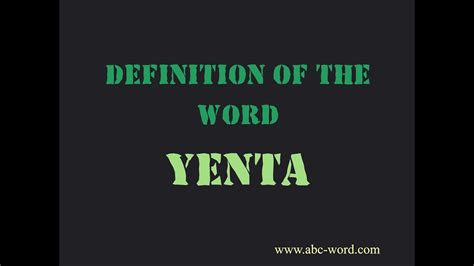 yenta definition